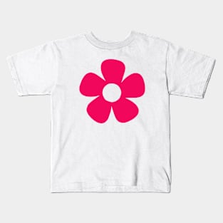 Pink Flower Art Kids T-Shirt